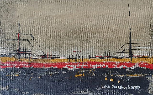 Lika Sarishvili, Sails, 2022, Acrylic on Canvas-CHG-2037994