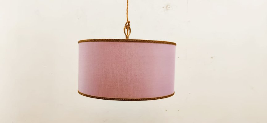 Lilac Fabric & Gold Silk Cable Pendant Lamp-QLH-1187849