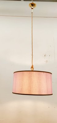 Lilac Fabric & Gold Silk Cable Pendant Lamp-QLH-1187849