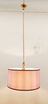 Lilac Fabric & Gold Silk Cable Pendant Lamp-QLH-1187849