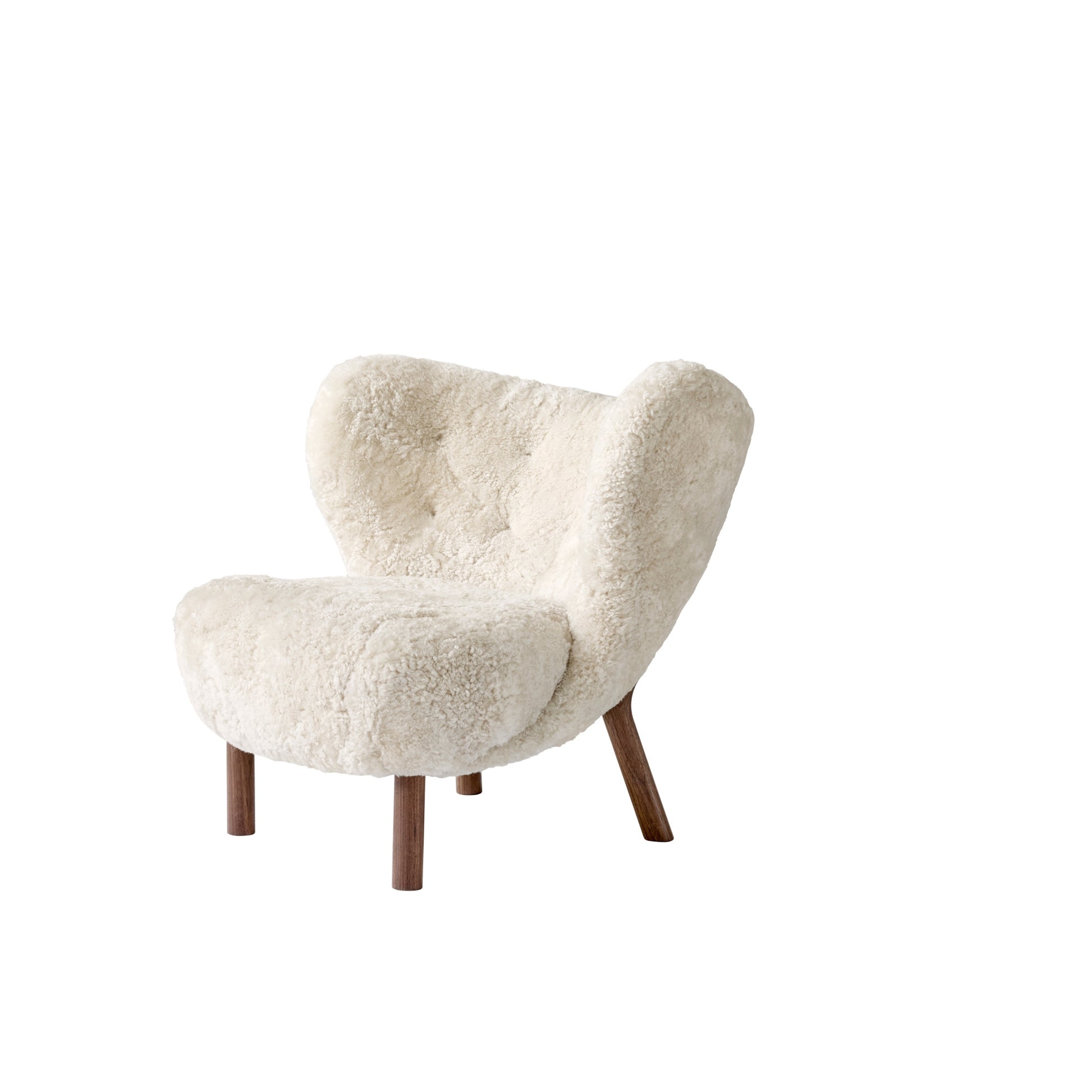 Little Petra VB1 Armchair by &tradition #Sheepskin Moonlight/Walnut