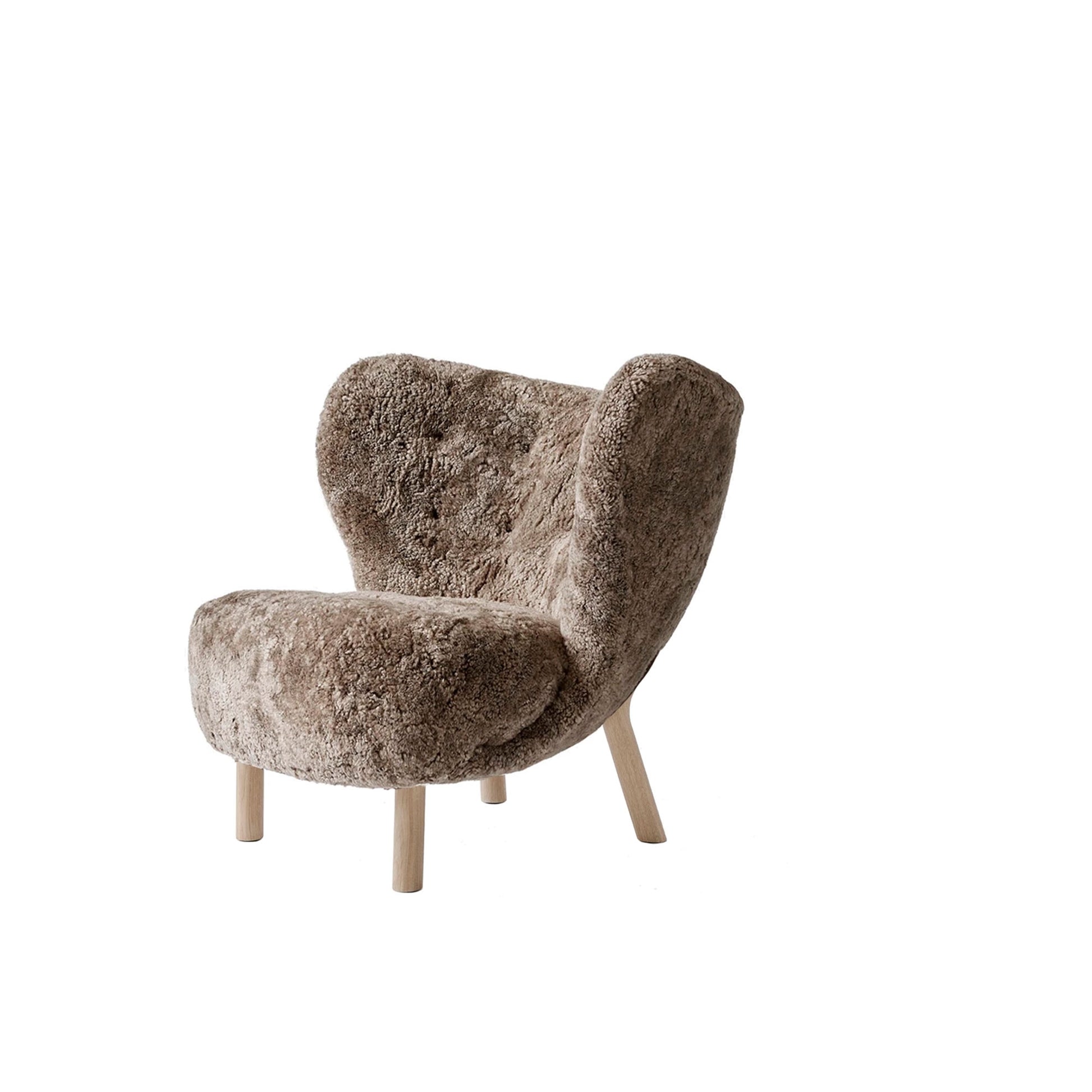 Little Petra VB1 Armchair by &tradition #Sheepskin Sahara/White Oiled Oak