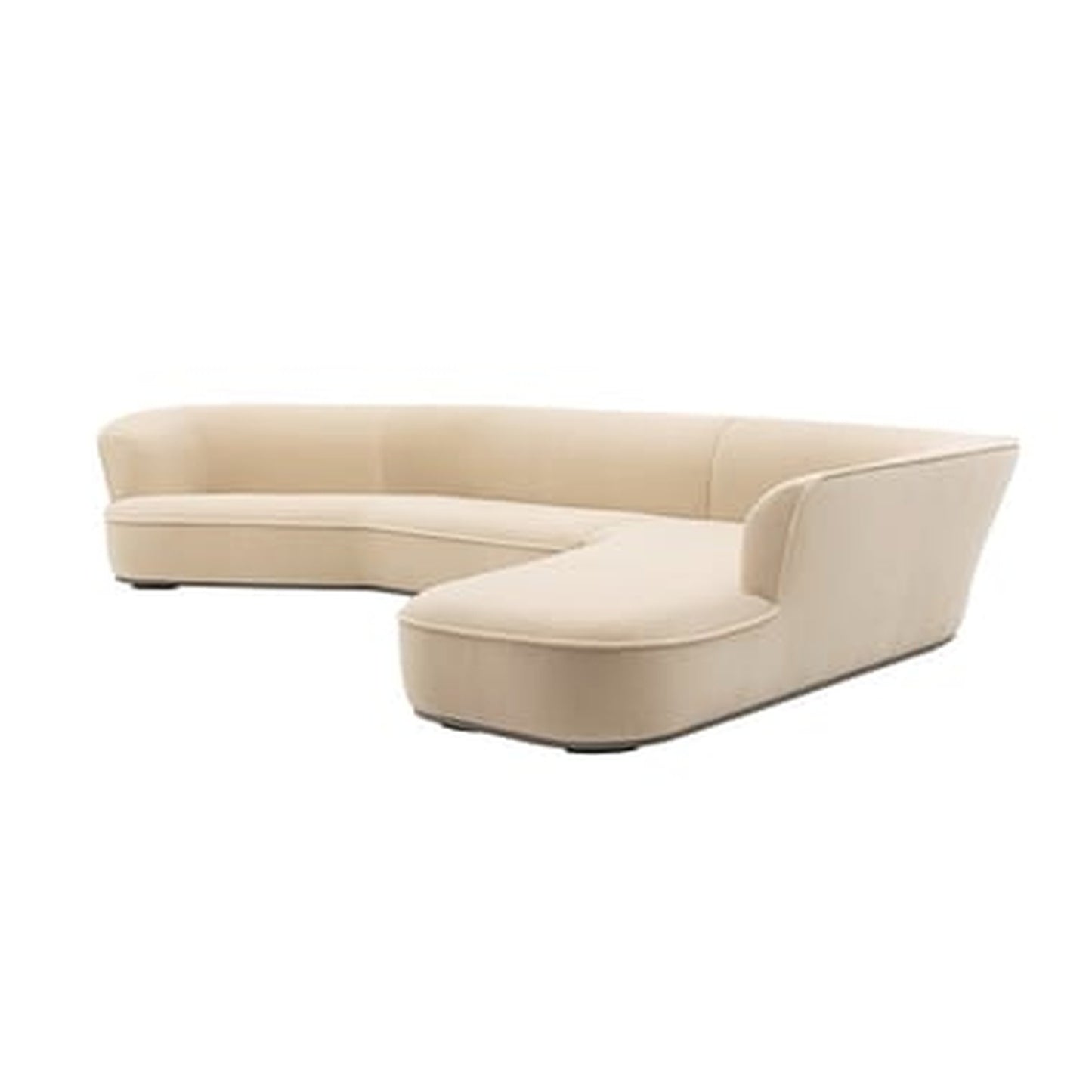 LILUM - Sectional fabric sofa with chaise longue