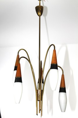 Lily of the Valley Chandelier from Rupert Nikoll, 1950s-ZWH-1176713