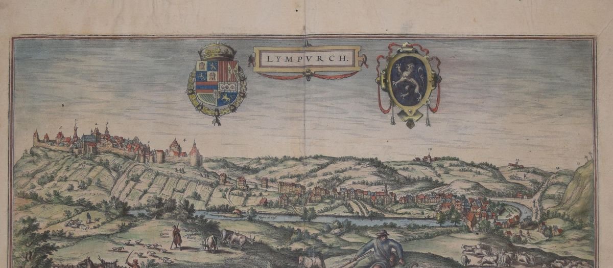 Limbourg, Antique Map from ''Civitates Orbis Terrarum'' 1572-1617