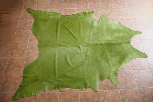 Lime Green Cow Hide Rug