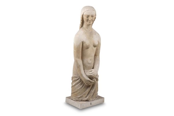 Limestone Sculpture Representing Marie Madeleine, 1940s-CEJ-1821453