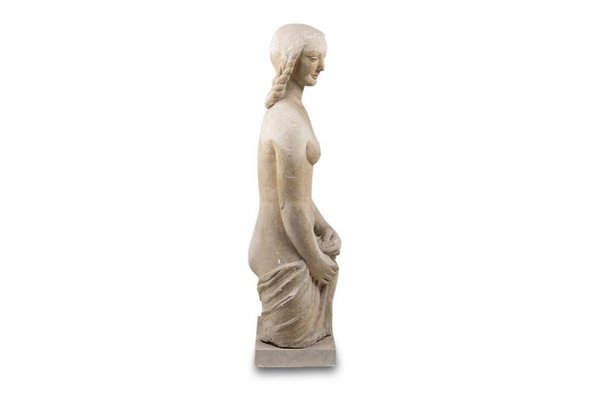 Limestone Sculpture Representing Marie Madeleine, 1940s-CEJ-1821453