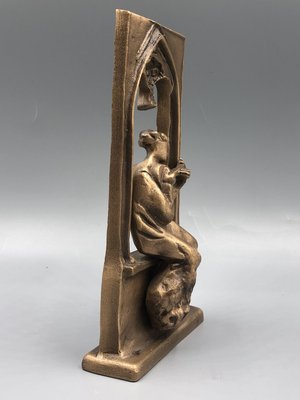 Limited Bronze Figure of Lute Player by Gyarmathy János, 1960s-XOP-2035029