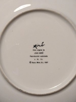 Limited Edition Porcelain Plate after Joan Miro, 1997-NRC-1820962