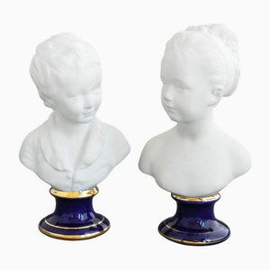 Limoges Busts Parian Ware, Set of 2-ARU-2016825