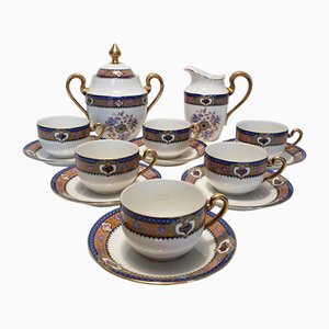 Limoges Porcelain Coffee Set, 1950s, Set of 14-EHL-621214