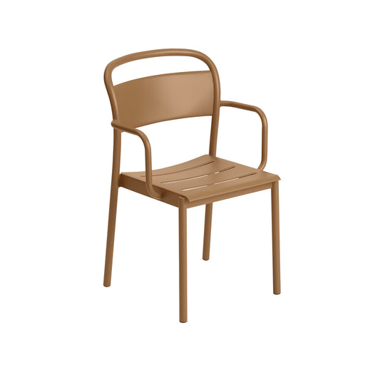 Linear Steel Dining Chair w. Armrest by Muuto #Burnt Orange