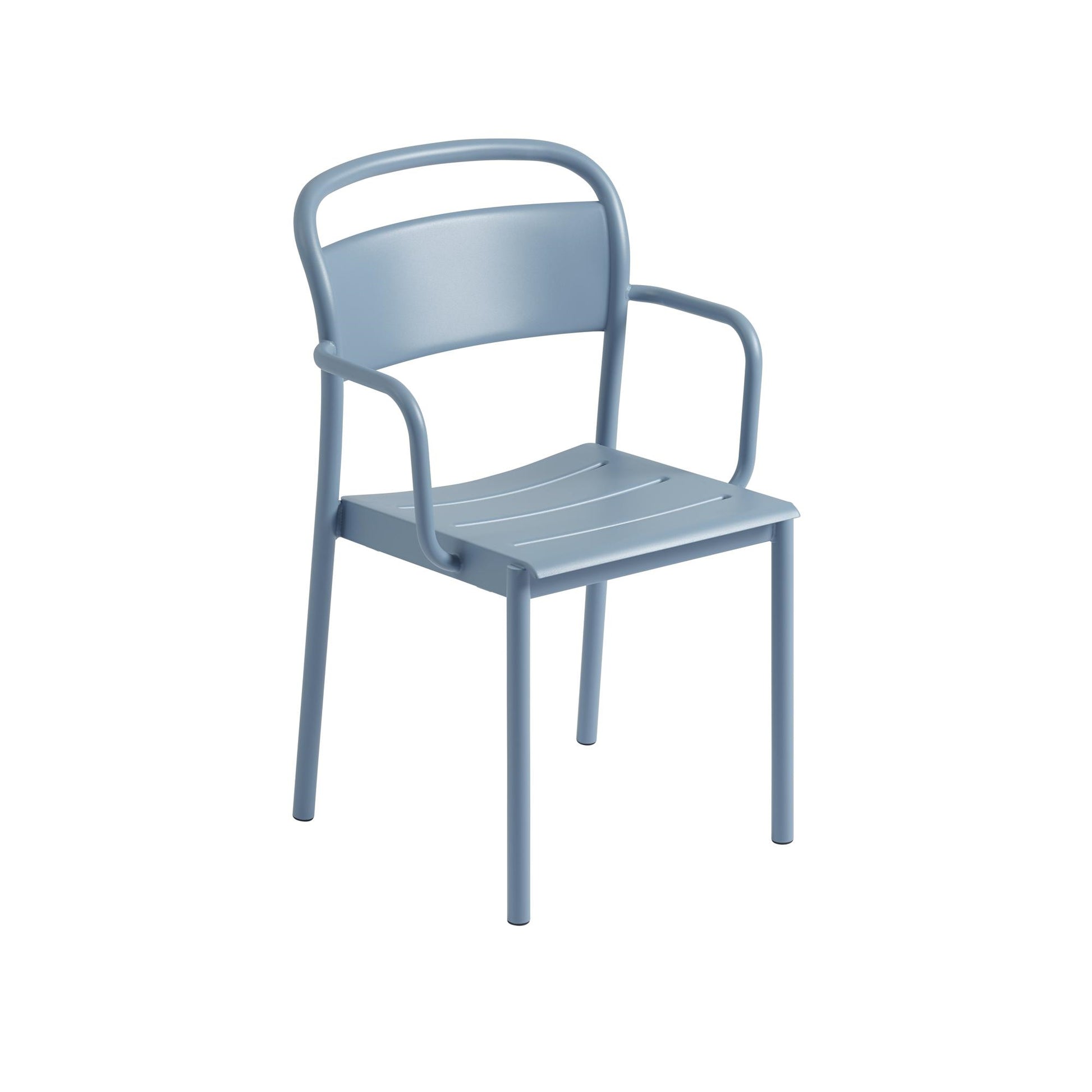 Linear Steel Dining Chair w. Armrest by Muuto #Pale Blue