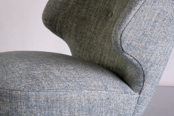 Linen and Elm Easy Chair by Sven Staaf from Almgren & Staaf, 1953-FMT-1389484