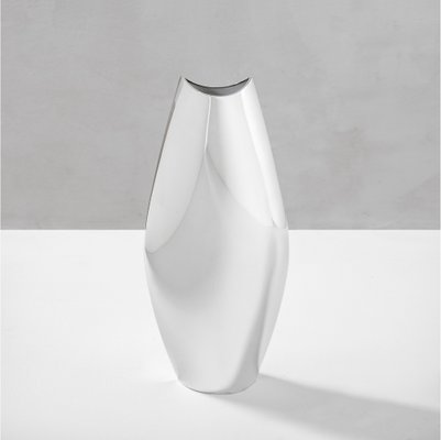 Linen Motor Vase in Silver Metal by Lino Sabattini, 1970s-FWM-1313265