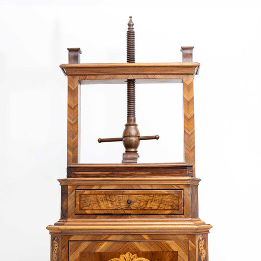 Linen Press with Spindle, 1700s