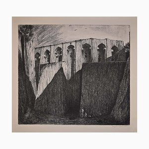 Lino Bianchi Barriviera, Lalibela, Biet Gabriel, Etching, 1941-ZCI-903112