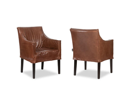 Lintello Armchairs in Camel Leather, 1970s, Set of 2