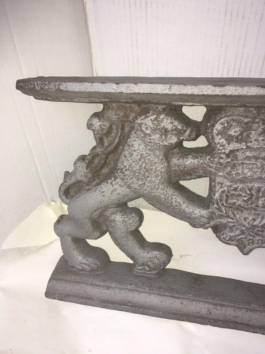 Lion Cast Iron Fireplace Base Support, 1688