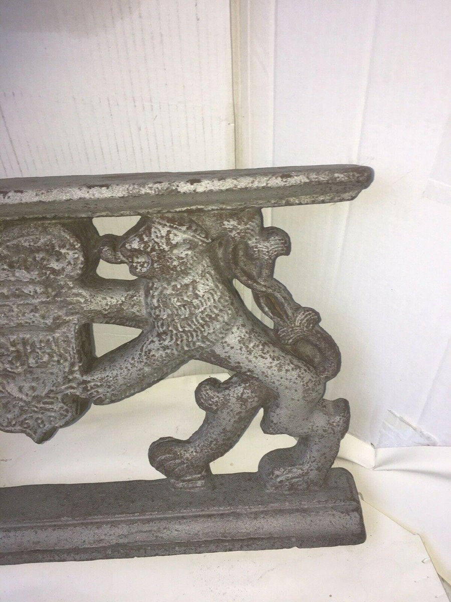 Lion Cast Iron Fireplace Base Support, 1688