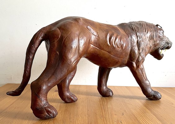 Lion Figure in Leather, 1960s-AAR-1339004