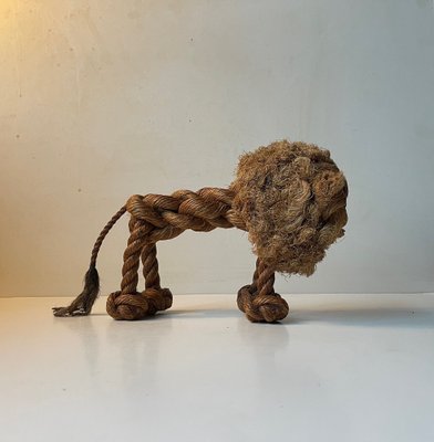 Lion in Natural Rope by Kay Bojesen & Jorgen Bloch, Denmark 1960s-LCR-1133095