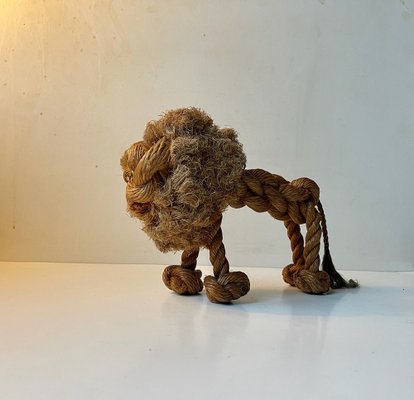 Lion in Natural Rope by Kay Bojesen & Jorgen Bloch, Denmark 1960s-LCR-1133095