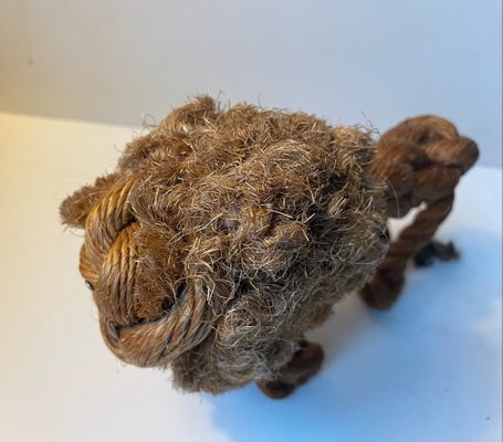 Lion in Natural Rope by Kay Bojesen & Jorgen Bloch, Denmark 1960s-LCR-1133095