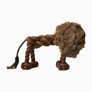 Lion in Natural Rope by Kay Bojesen & Jorgen Bloch, Denmark 1960s-LCR-1133095