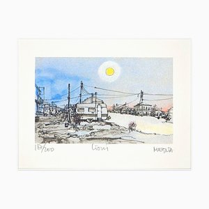 Lioni. Images from the Earthquake - Original Etching by Giuseppe Megna - 1985 1985-ZCI-760980