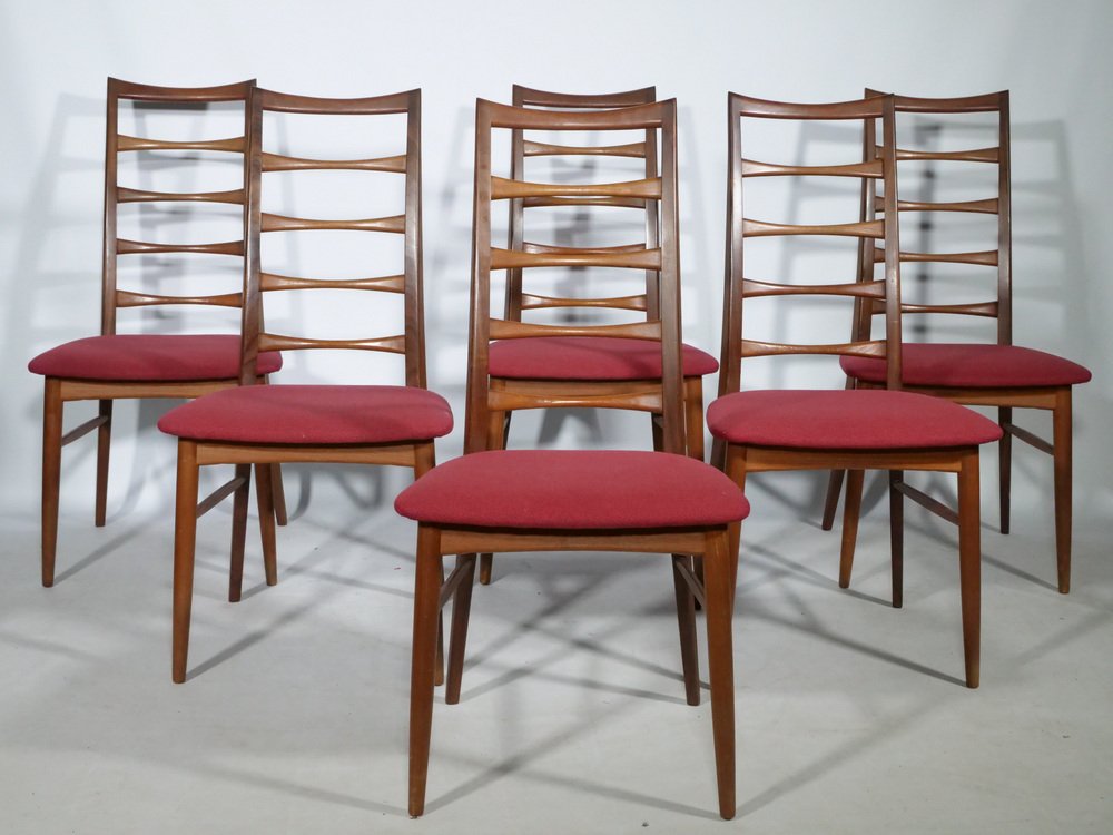 Lis Dining Chairs in Teak by Niels Koefoed for Hornslet Møbelfabrik, 1960, Set of 6