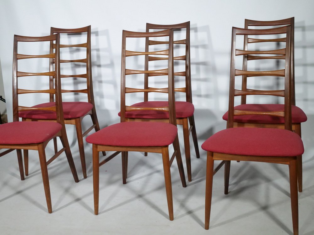 Lis Dining Chairs in Teak by Niels Koefoed for Hornslet Møbelfabrik, 1960, Set of 6