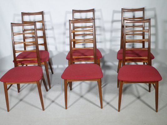 Lis Dining Chairs in Teak by Niels Koefoed for Hornslet Møbelfabrik, 1960, Set of 6