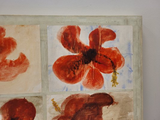 Lis Petersen, Poppies, Collage & Watercolor on Canvas, 2008-NUC-1719930