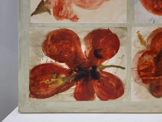 Lis Petersen, Poppies, Collage & Watercolor on Canvas, 2008-NUC-1719930