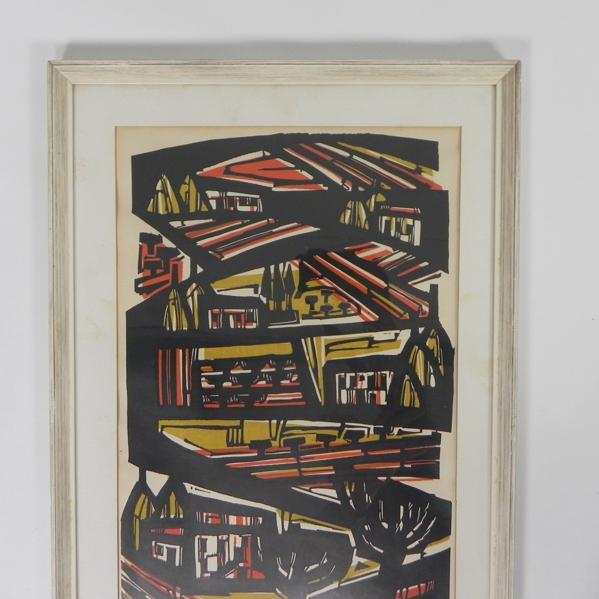 Litho Akke Sins, Plowing Farmers, 1963, Lithograph, Framed