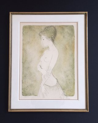 Lithograph, Naked Lady with Skirt, Bernard Chang, 1970s-RQV-988389