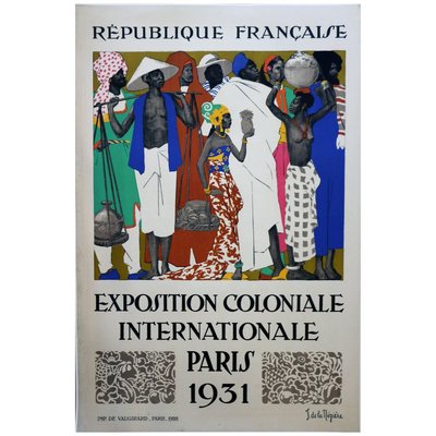 Lithographic Poster by De La Nézière, 1931, Paris Colonial Exhibition-YXM-896875