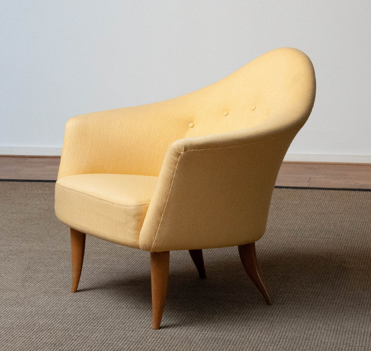 Little Adam Easy Chair in Yellow by Kerstin Hörlin-Holmquist for the Nordic Company