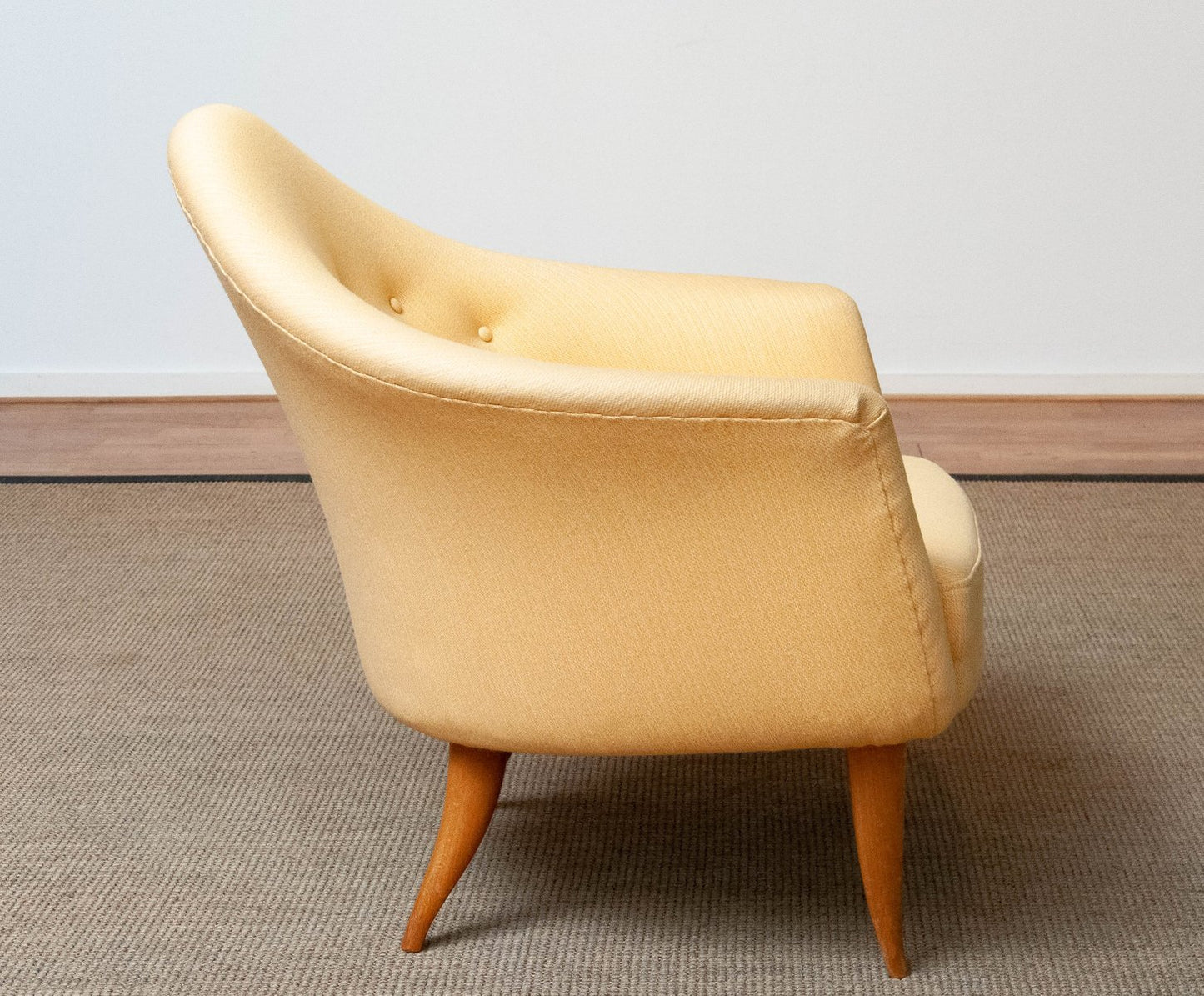 Little Adam Easy Chair in Yellow by Kerstin Hörlin-Holmquist for the Nordic Company