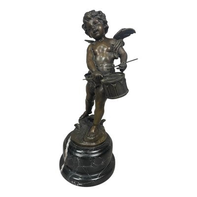 Little Angel Drum, Hippolyte Francois Moreau, Bronze-SDV-958197