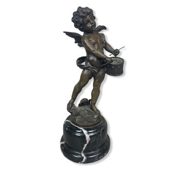 Little Angel Drum, Hippolyte Francois Moreau, Bronze-SDV-958197