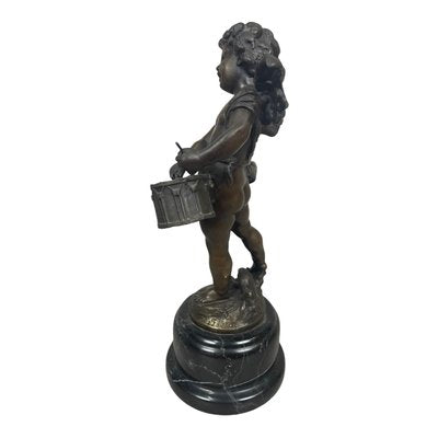 Little Angel Drum, Hippolyte Francois Moreau, Bronze-SDV-958197