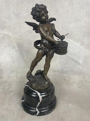 Little Angel Drum, Hippolyte Francois Moreau, Bronze-SDV-958197