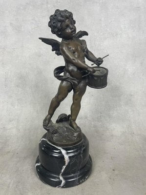 Little Angel Drum, Hippolyte Francois Moreau, Bronze-SDV-958197