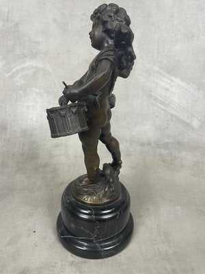 Little Angel Drum, Hippolyte Francois Moreau, Bronze-SDV-958197