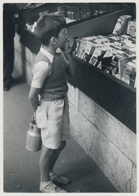 Little Boy With Milkcan in Paris, France, 1950s, Silver Gelatine Print-DYV-1189260