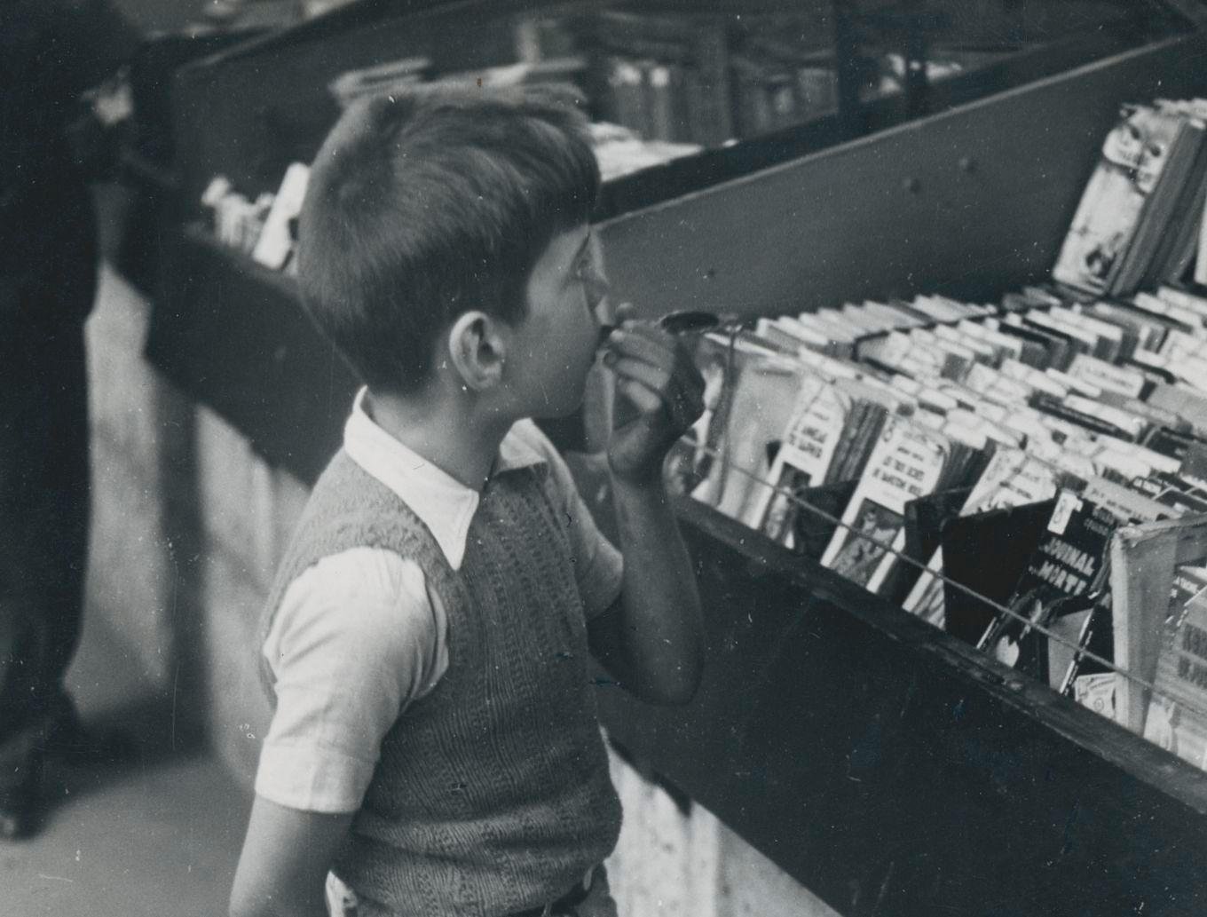 Little Boy With Milkcan in Paris, France, 1950s, Silver Gelatine Print