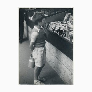 Little Boy With Milkcan in Paris, France, 1950s, Silver Gelatine Print-DYV-1189260